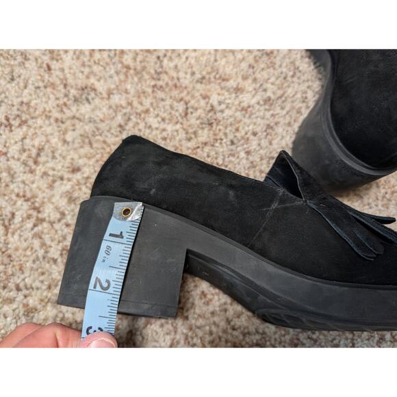 AEROSOLES GIBES Black Suede, tasseled Loafer/Women's Dress Shoes/pumps; size 8 - Picture 5 of 13